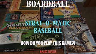 Boardball StratOMatic Baseball Basic Rules  Mirror Match AND How To Play [upl. by Lledniuq]