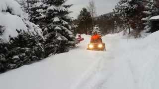 Snøbrøyting med Honda Ricon 650 [upl. by Hennebery]