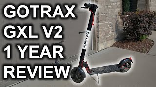 GoTrax GXL V2 Scooter  One Year Review [upl. by Ynehteb]