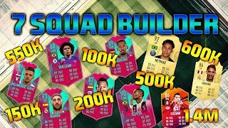 FIFA 19 SQUAD BUILDER 100K 150K 200K 500K 550K 600K 14M SQUAD BUILDER FUT CHAMPIONS FIFA 19 [upl. by Dibrin619]