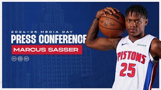 Marcus Sasser 2024 Pistons Media Day Press Conference [upl. by Eislrahc]