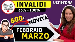 🔴 INVALIDI PARZIALI e TOTALI 4 NOVITÀ FEBBRAIO MARZO 2023 ➡ IMPORTI INCREMENTI PENSIONE BONUS INPS [upl. by Ettenawtna]