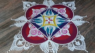 Diwali Special Sanskar Bharti Rangoli Using Plastic Bag  सुंदर संस्कार भारती रांगोळी काढायला शिका [upl. by Sihon]