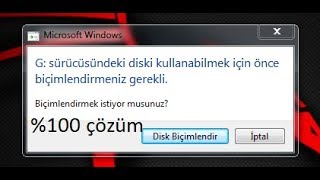 Flash Disk Bellek Biçimlendirme Hatası \u00100 Çözüm [upl. by Nawd117]