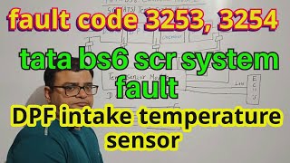 fault code 3253 3254  dpf intake temperature sensor  diesel particulate filter  scr system [upl. by Erodeht]