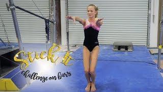 Gymnastics Stick It Challenge On BARS Kaia SGG [upl. by Oibesue]