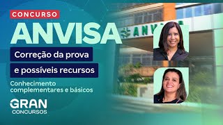 Concurso ANVISA Correção da prova e possíveis recursos  Conhecimento complementares e básicos [upl. by Erej]