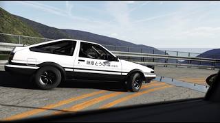 Initial D  Will it touge Mansory Bentley Flying Spur epic race with Takumis AE86 at Nanamagari [upl. by Oler809]