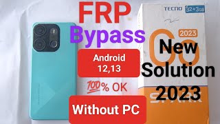 Tecno Spark Go 2023 FRP Bypass Android 12 Update  Tecno BF7 Google Account  New Trick [upl. by Macri]