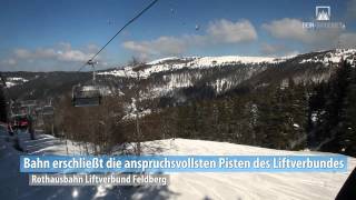 Skigebiet Feldberg Schwarzwald Fahrt mit der Rothausbahn [upl. by Eneryc45]