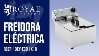 Freidora eléctrica Royal Catering RCEF10EYECO 1X10  Presentación de producto 10010254 [upl. by Beffrey305]