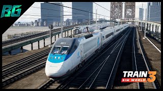 Amtrak Acela Highspeed Service Washington  Boston  Train Sim World 3 LIVE [upl. by Meletius321]