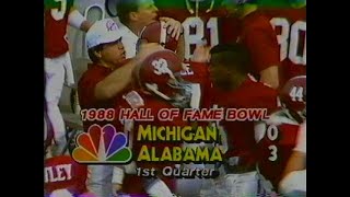 1988 Hall of Fame Bowl Michigan vs Alabama High Quality NBC [upl. by Hester475]