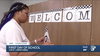 Opelousas Jr High welcomes students back [upl. by Gold758]