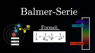 Balmer Serie  Balmer Formel Wellenlänge berechnen Wasserstoff Physik [upl. by Yve]