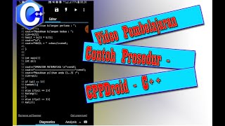 Belajar CPPDROID 13  Penggunaan Prosedur Dalam C Versi Android  Program Operator Matematika [upl. by Rosie]