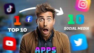 Top 10 Social Media Apps In 2024 🤔🔥  top10 top toptrending socialmedia youtube instagram [upl. by Frager554]