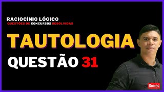 👨‍🏫 Questão 031100 📚 Ebook Tautologia  Contradição  Contingência [upl. by Caassi]