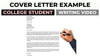 Cover Letter Example For College Student [upl. by Neddy]