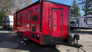 2021 Stealth Nomad Victory Red 22FK Toy Hauler Travel Trailer Tour  Tri State RV Anna IL [upl. by Annay]