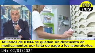 IOMA KIcillof deja sin descuentos en medicamentos a afiliados de 02012024 [upl. by Naneek602]