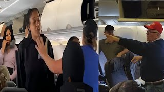 Female cop Officer Boards Plane Man Won’t Let Her Take Her Seat [upl. by Nine]