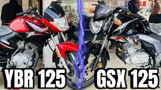 Suzuki GSX 125 Vs Yamaha YBR 125 2024 Detailed Comparison Specifications NewPrice [upl. by Aoh41]