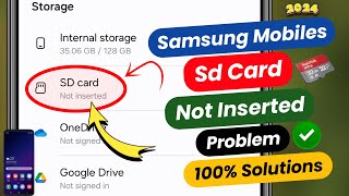 sd card not inserted problem  sd card not working  memory card not showing in samsung mobile 2024 [upl. by Ardnnek548]