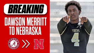 4star LB out of Kansas City Dawson Merritt FLIPS commitment from Alabama to Nebraska I GBR [upl. by Reese]