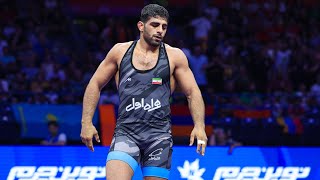 🇮🇷 Iran Mohammadhadi Saravi gold medal vs Artur Aleksanyan Greco Roman wrestling 97kg Paris Olympic [upl. by Adli]