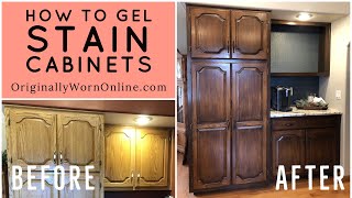 How To Gel Stain Cabinets [upl. by Ynobe]