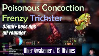 Poisonous Concoction Bouncing Trickster  35m DPS Path of Exile 324 Necropolis [upl. by Leahcimauhsoj]