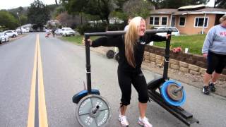 Jenni Cwikla Strongwoman Yoke Drag Push Medely Training [upl. by Erland371]