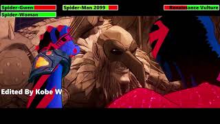 SpiderMan Across the SpiderVerse 2023 Opening Scene with healthbars [upl. by Gael]