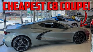 Cheap Base Model 1LT C8 Corvette Cheapest COUPE In The World [upl. by Lucila]