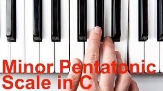 Playing a Minor Pentatonic Scale in C  Keyboard Lessons [upl. by Sinnelg]