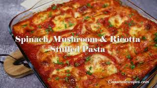 Spinach Mushroom Ricotta Stuffed Pasta [upl. by Hsekar]