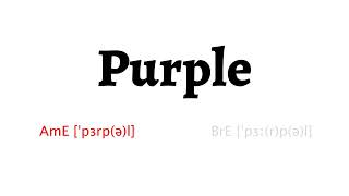 How to Pronounce purple in American English and British English [upl. by Ursel]