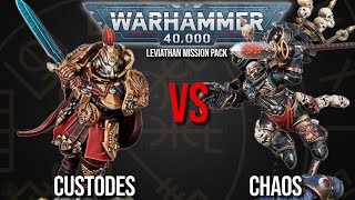 NEW POINTS Custodes Vs Chaos Space Marines  Warhammer 40k 10th Edition [upl. by Garrik]