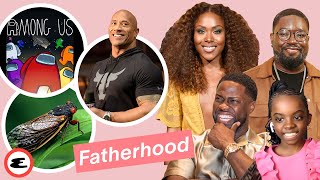 Kevin Hart and the Cast of Fatherhood on The Rock Cicadas and Among Us  In or Out  Esquire [upl. by Enelyw]