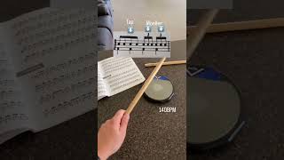 Using tap strokes for slower 8th note singles and Moeller whip to access unbroken triplet groupings [upl. by Isma]