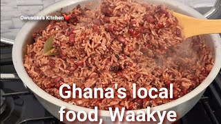 Cooking Ghanas Most Favourite Local Foodhow to make tastiest authentic Ghanaian Waakyestreet food [upl. by Oneladgam]