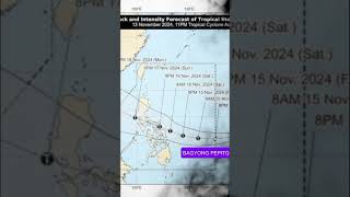 LOOK Latest forecast track ng PAGASA para sa Tropical Storm ManYi bagyongpepito [upl. by Akierdna]