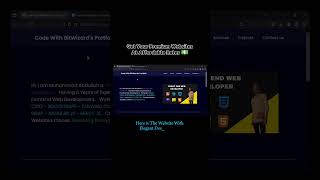 Personal Portfolio website using HTML CSS JavaScript codewithbitwizards [upl. by Malinde323]