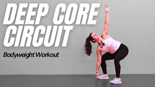 Low Impact Deep Core Workout  No Equipment [upl. by Aiel587]