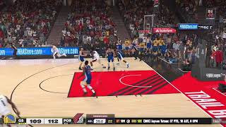 Wednesday Night Basketball Warriors Vs Trail Blazers Simulation Game [upl. by Elyrad58]