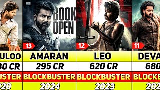 Top 50 SOUTH INDIA Highest GROSSING Movies of All Time  Leo RRR Baahubali 2 [upl. by Eivad]