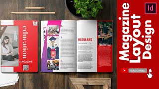 Magazine Layout Design  Adobe InDesign cc  Speed Art [upl. by Emoreg]