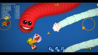 🐍Worms Zoneio ❤️001 Slither snake TOP 1 Best world Record snake Epic cacing WormsZoneio funny [upl. by Malet]