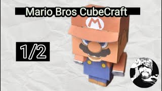 Papercraf Mario Bros 1 de 2 💥CubeCraft 💥 Figura de papel armable facil 💥 Easy buildable paper figure [upl. by Brandyn113]